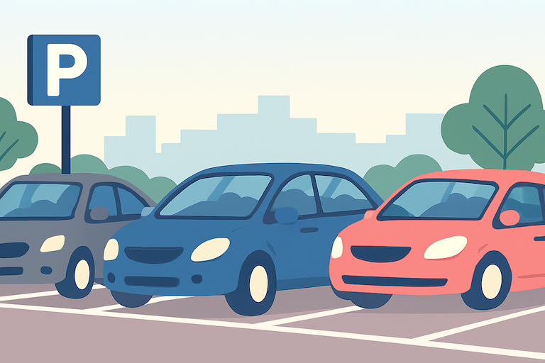 License parking illustration