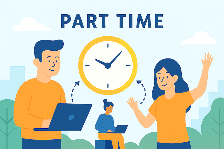 Part-time agent illustration